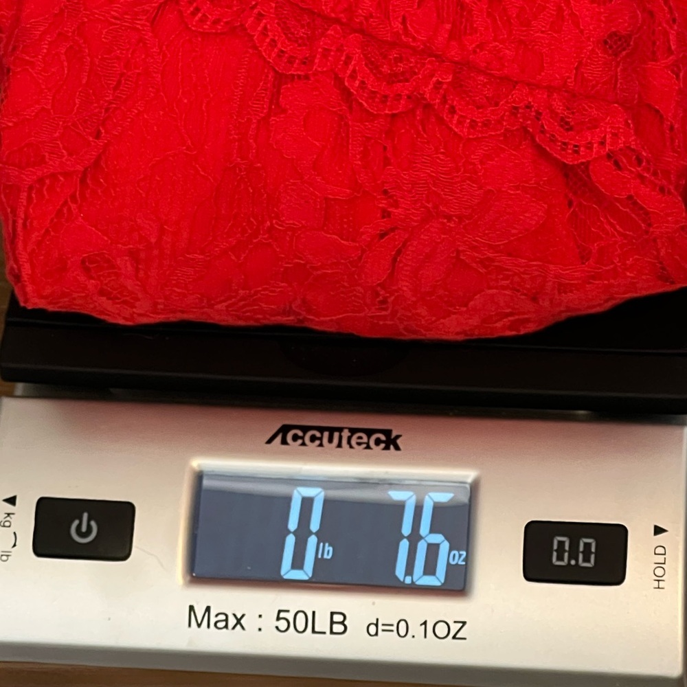 Lovers + Friends Levesque Red Lace Lined Mini Dress Size M Babydoll Feminine - Picture 10 of 10